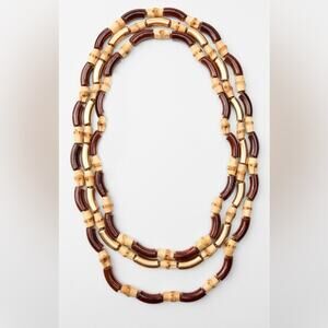 Nwt-Zara- 3 pk of wood necklaces